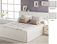 Colcha edredón Jacquard Yara color Rosa o Rosa o Perla Desierto