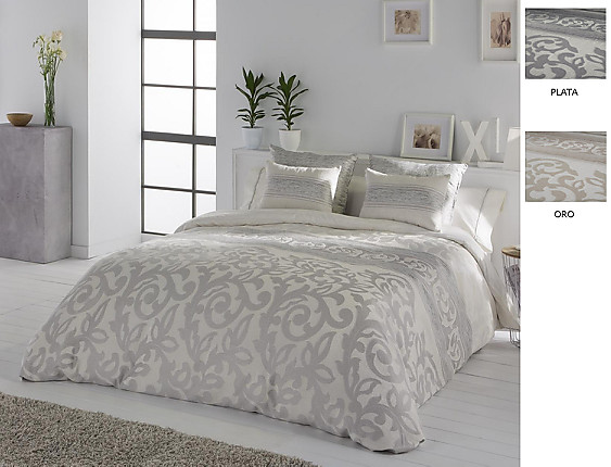 JVR - Funda nórdica Jacquard Amalfi color Oro o Plata