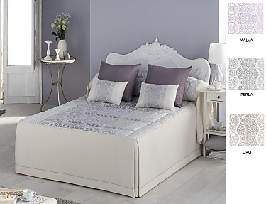 JVR - Colcha de verano Jacquard Glamour color Malva, Oro o Perla