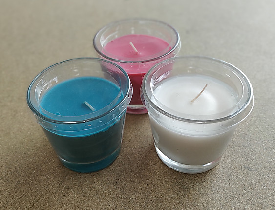 Nuestros Productos - Vela perfumada en vaso aroma Island Breeze color azul