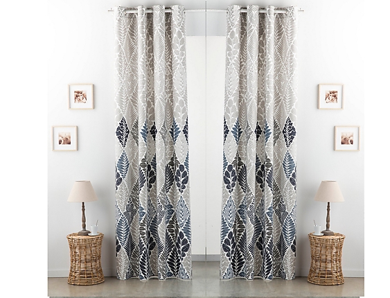 Confecciones Paula - Cortina con ollaos Como Azul 150cm (Pack de 2)