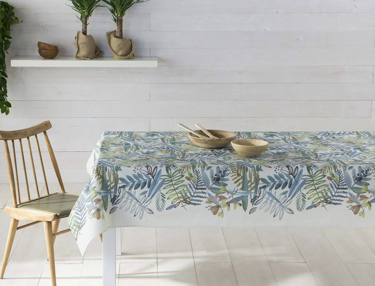 Confecciones Paula Mantel antimanchas Olbia turquesa 140x250