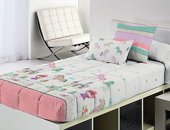 Edredón Ajustable Fantasy A by Cañete con la oferta Color Blanco Medidas Cama  90 cm