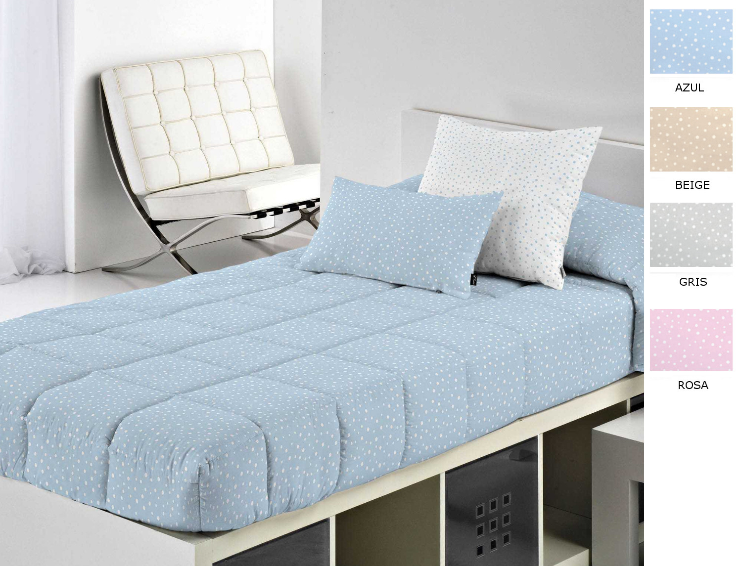 Cañete Edredón ajustable Mole fondo color