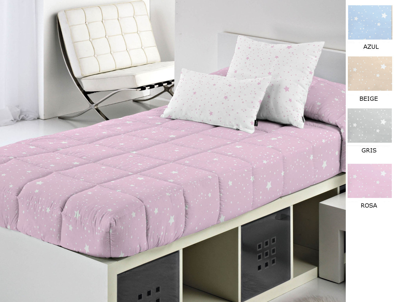 Cañete Edredón ajustable Kalo fondo color