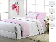 Edredón o Conforter Kalo fondo blanco en Azul, Beige, Gris o Rosa