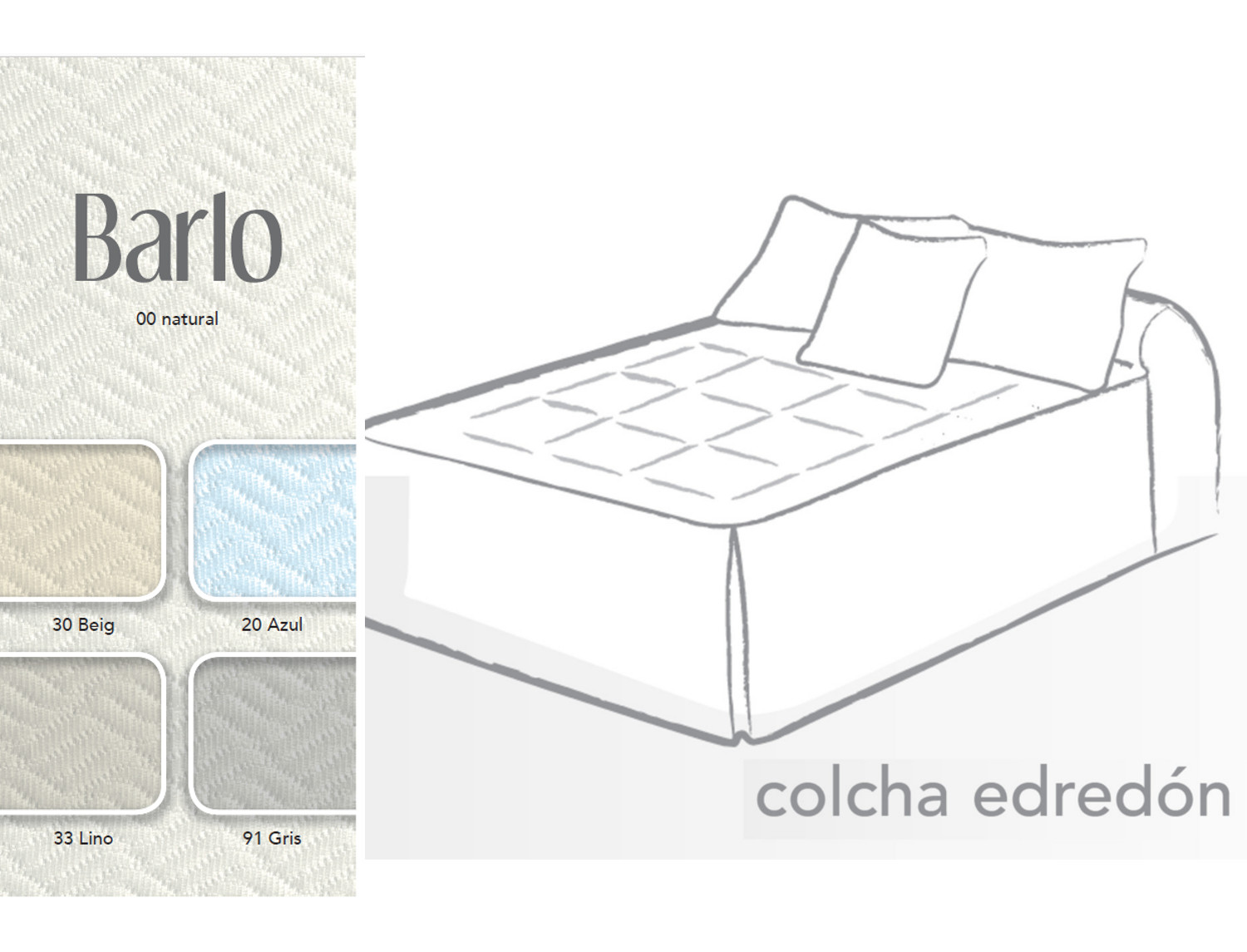 Cañete Colcha edredón Barlo con cojín de regalo