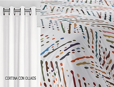 Confecciones Paula - Cortina con ollaos Tokio