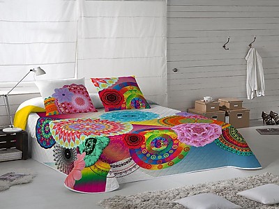 Euromoda Naturals - Colcha Bouti Indhira cama 150 Oferta últimas unidades