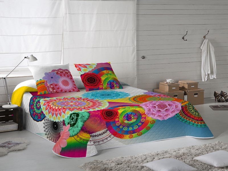 Euromoda Naturals Colcha Bouti Indhira cama 150 Oferta últimas unidades