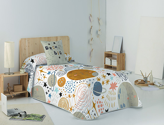 Euromoda Naturals - Colcha Bouti Perseo + funda de cojín Oferta últimas unidades