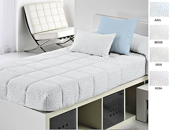 Cañete - Edredón ajustable Mole fondo blanco