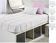 Edredón ajustable Kalo fondo blanco