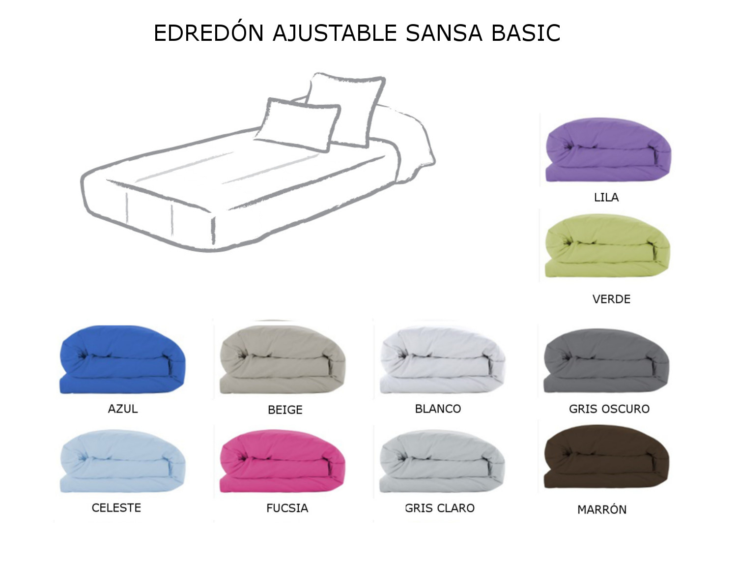 Confecciones Paula Edredón Ajustable Basic Paula