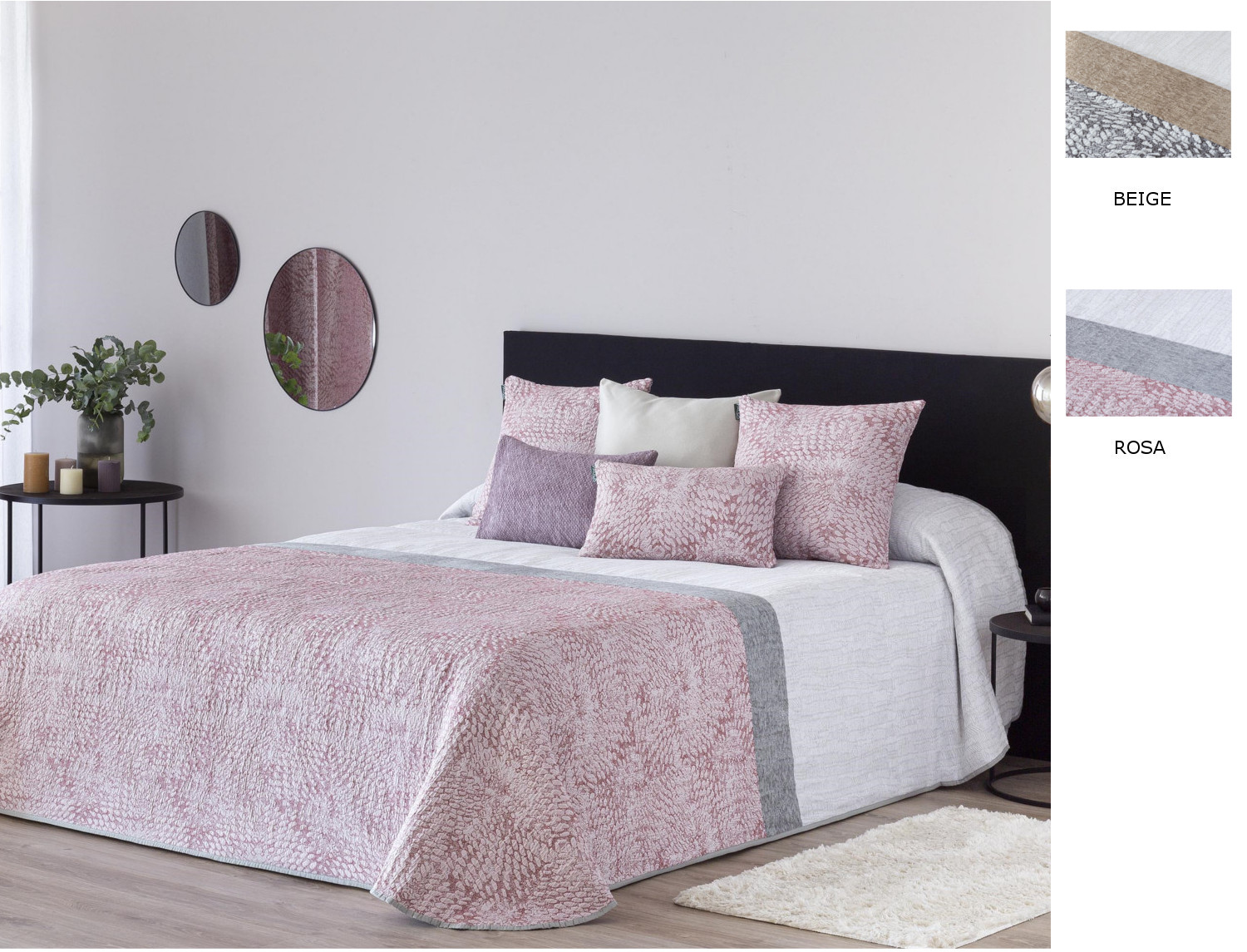 Confecciones Paula Bouti Jacquard Palma color Beige o Rosa