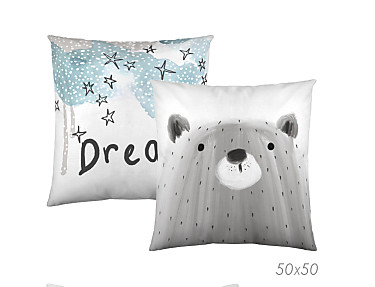 Euromoda Naturals - Cojín reversible Bear Dream 50x50 Oferta fin de existencias