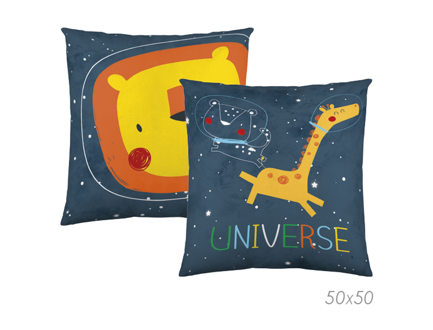 Euromoda Naturals Cojín reversible Universe 50x50 Oferta fin de existencias