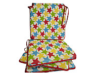 Pack 4 cojines de silla Estrellas