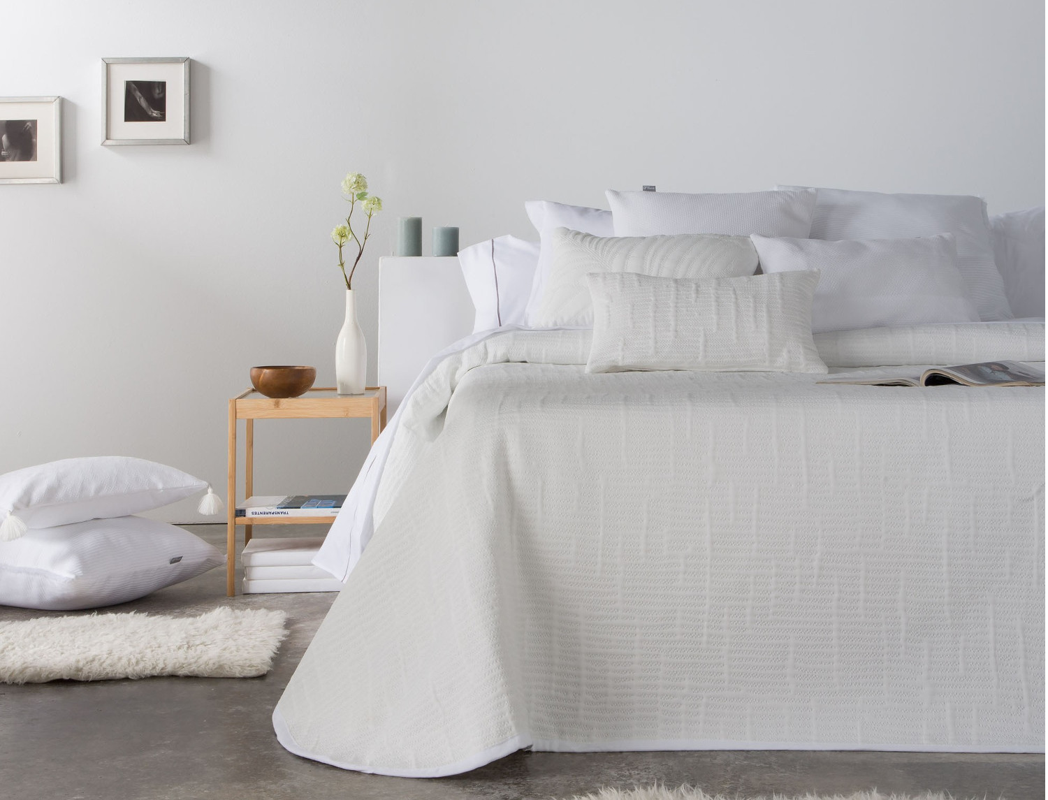 Cañete Colcha capa Idaira color Blanco