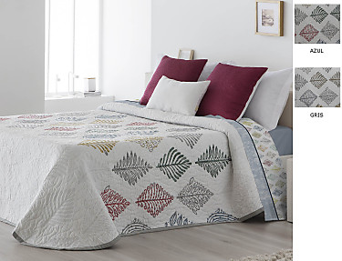 Cañete - Colcha capa Sula color Azul o Gris