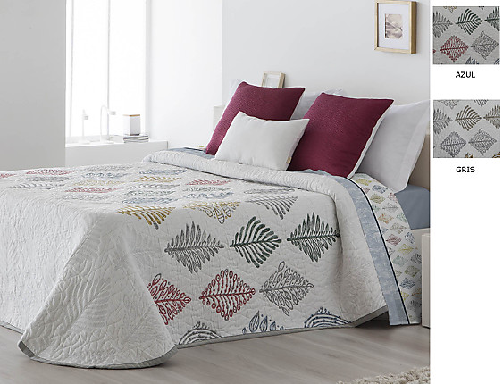 Cañete - Colcha capa Sula color Azul o Gris