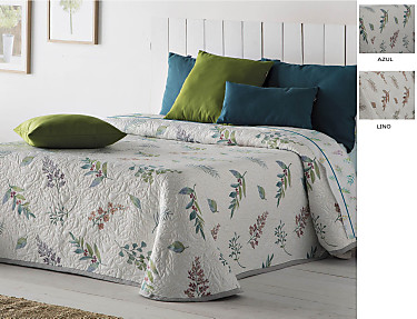 Cañete - Colcha capa Dasai color Azul o Lino