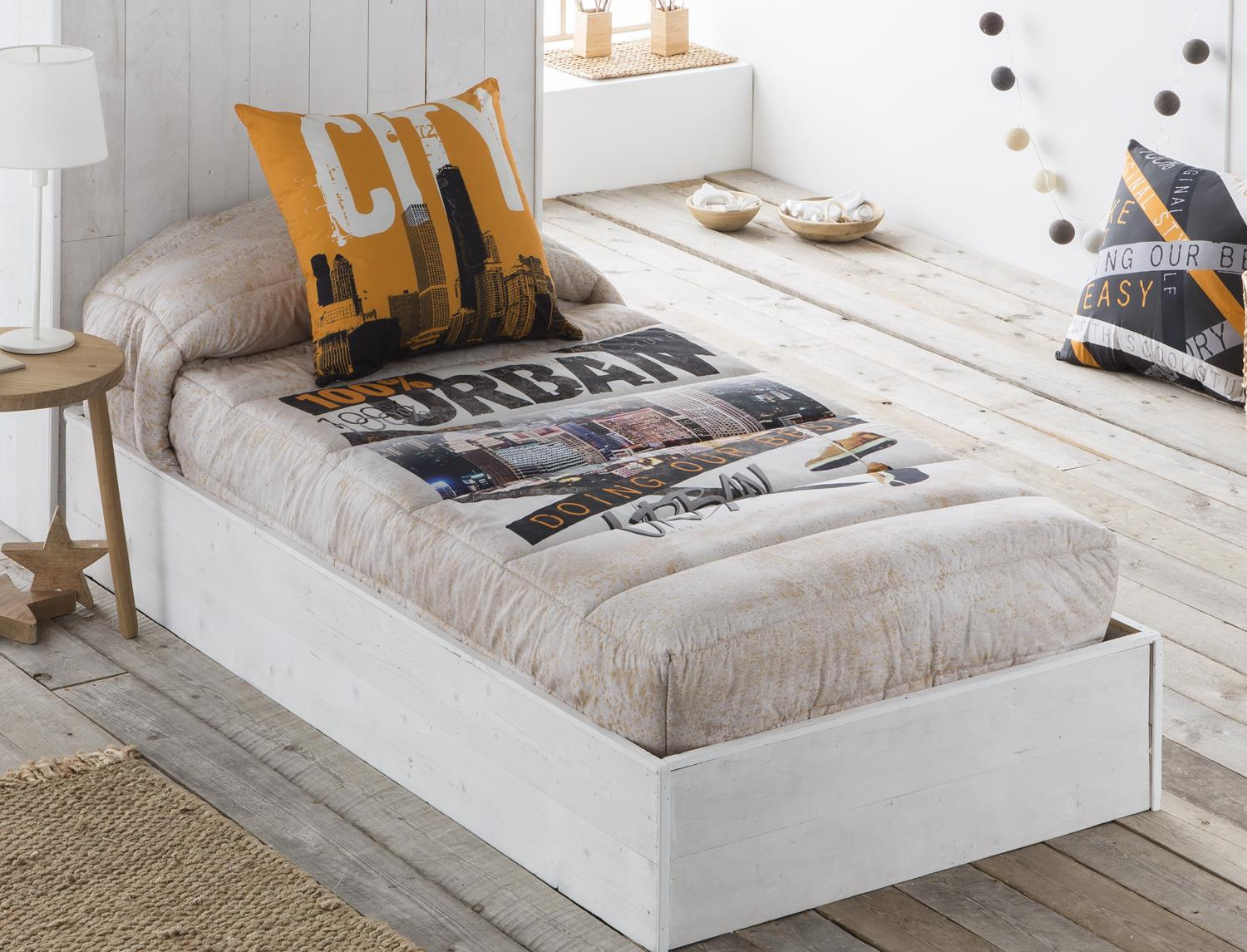 JVR Edredón Ajustable 100% algodón Urban JVR Multicolor