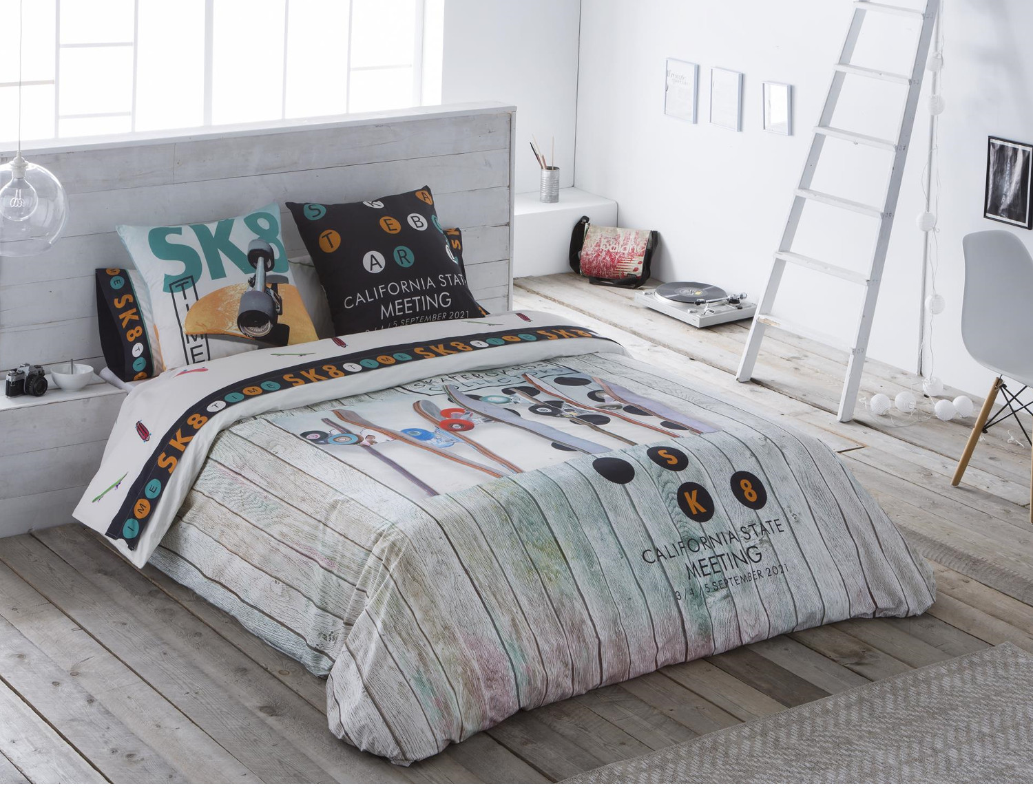 JVR Funda nórdica 100% algodón Skate JVR Multicolor