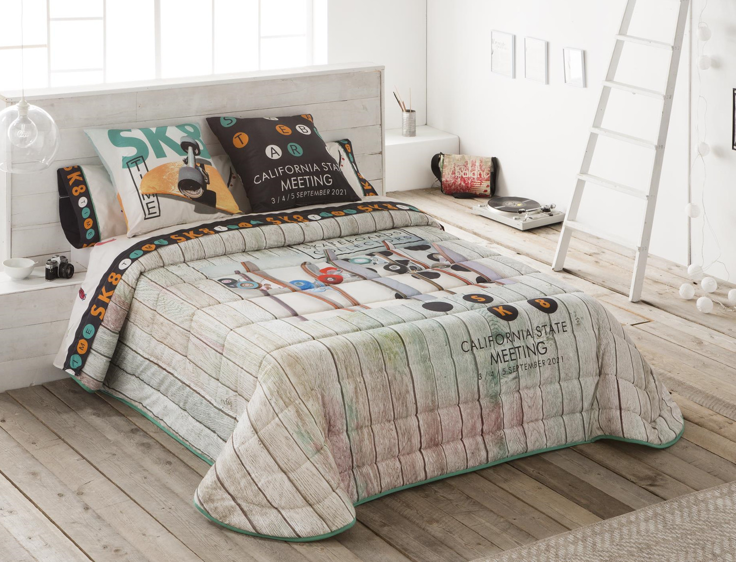 JVR Edredón 240gr 100% algodón Skate JVR Multicolor