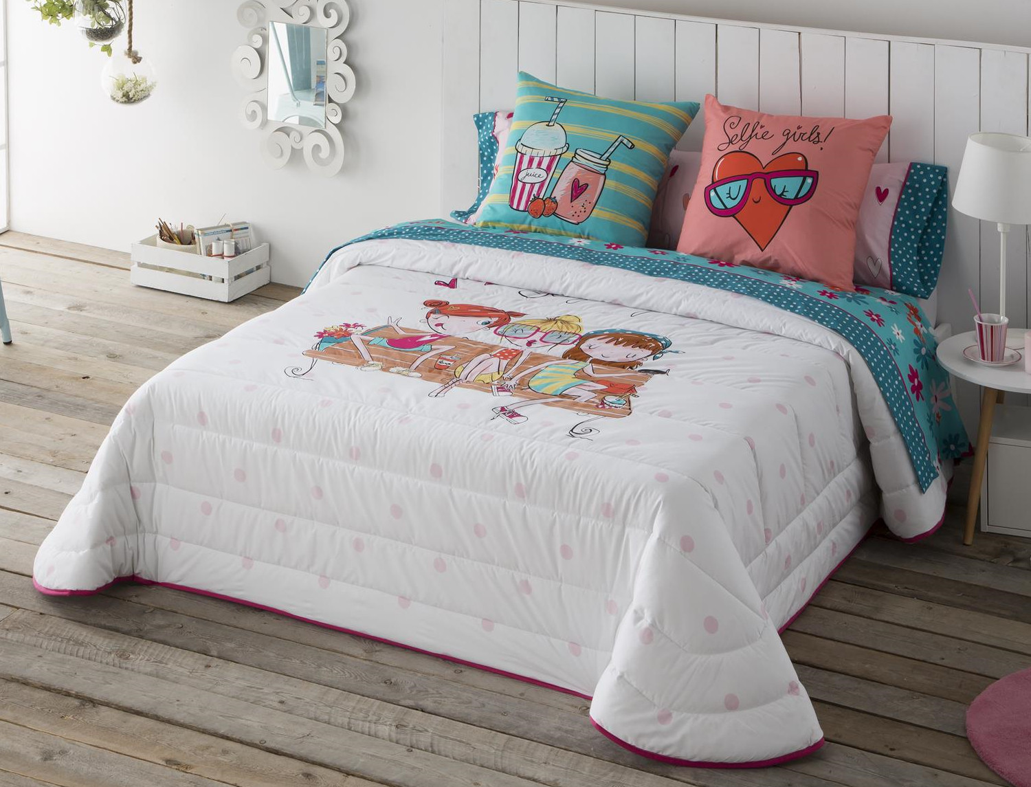 JVR Bouti 100% algodón Selfie Multicolor cama de 105 Oferta