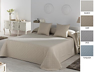 Colcha Piqué Happy color Blanco, Café, Gris o Turquesa