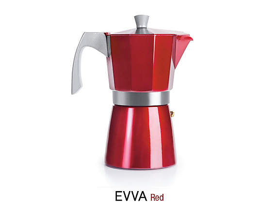 Ibili - Cafetera express Evva Red 3 tazas