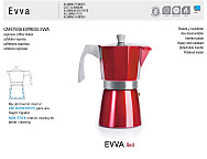 Cafetera express Evva Red 3 tazas