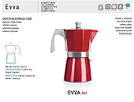 Cafetera express Evva Red 6 tazas