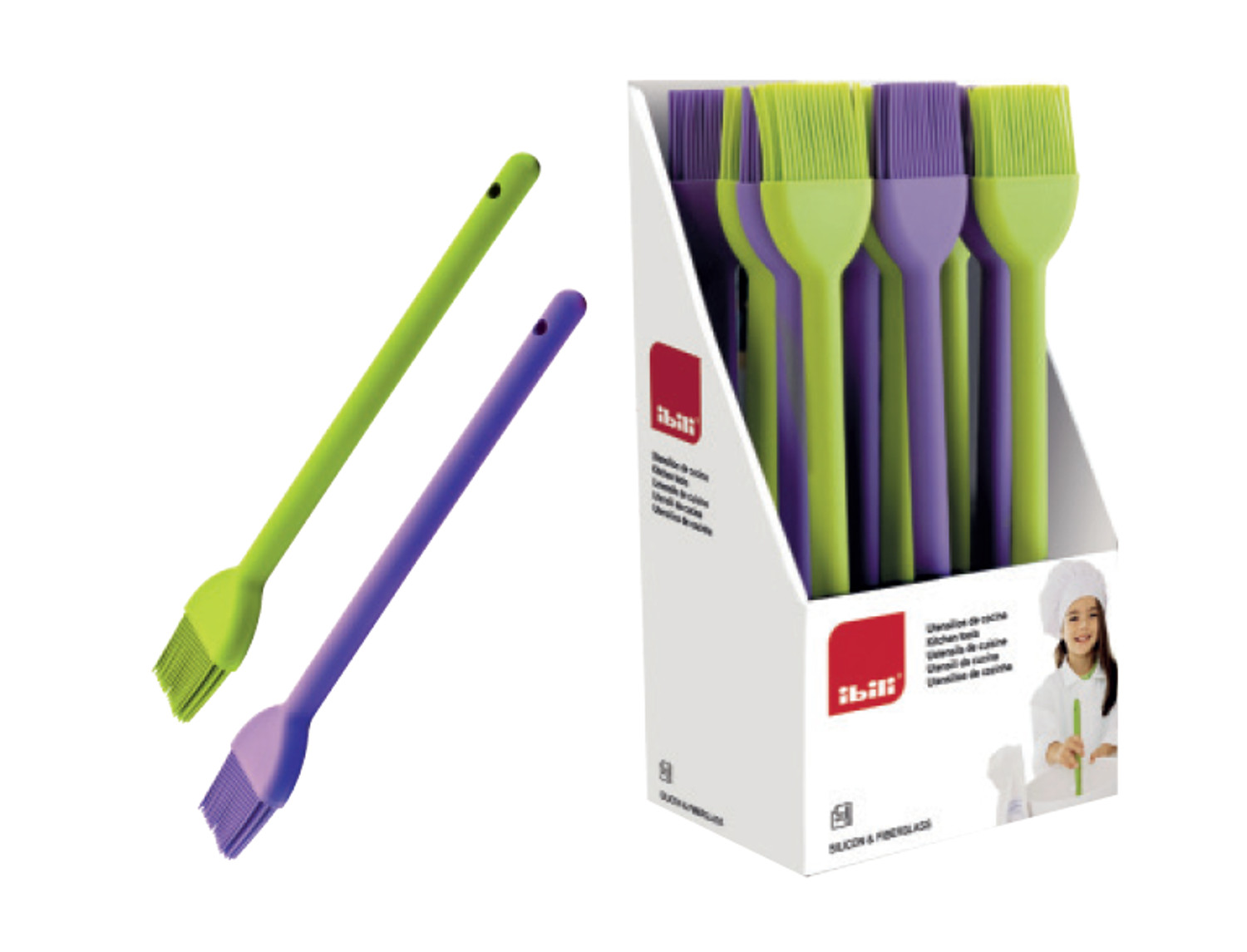 Ibili Pincel de silicona Fiberglass