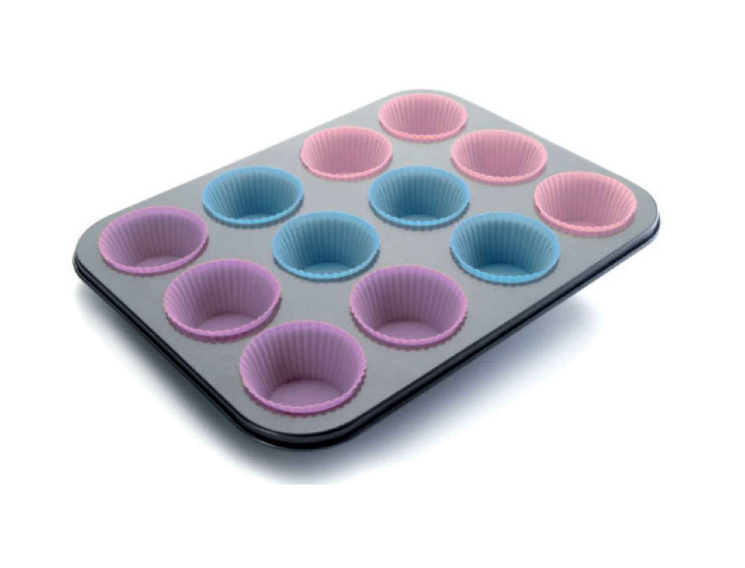 Ibili Molde muffin 12 cavidades + 12 cápsulas