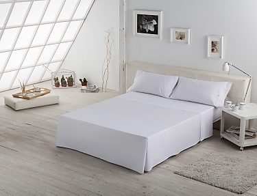 Estelia - Encimera Estelia Combi Satén 300 Hilos 100% Algodón color Blanco