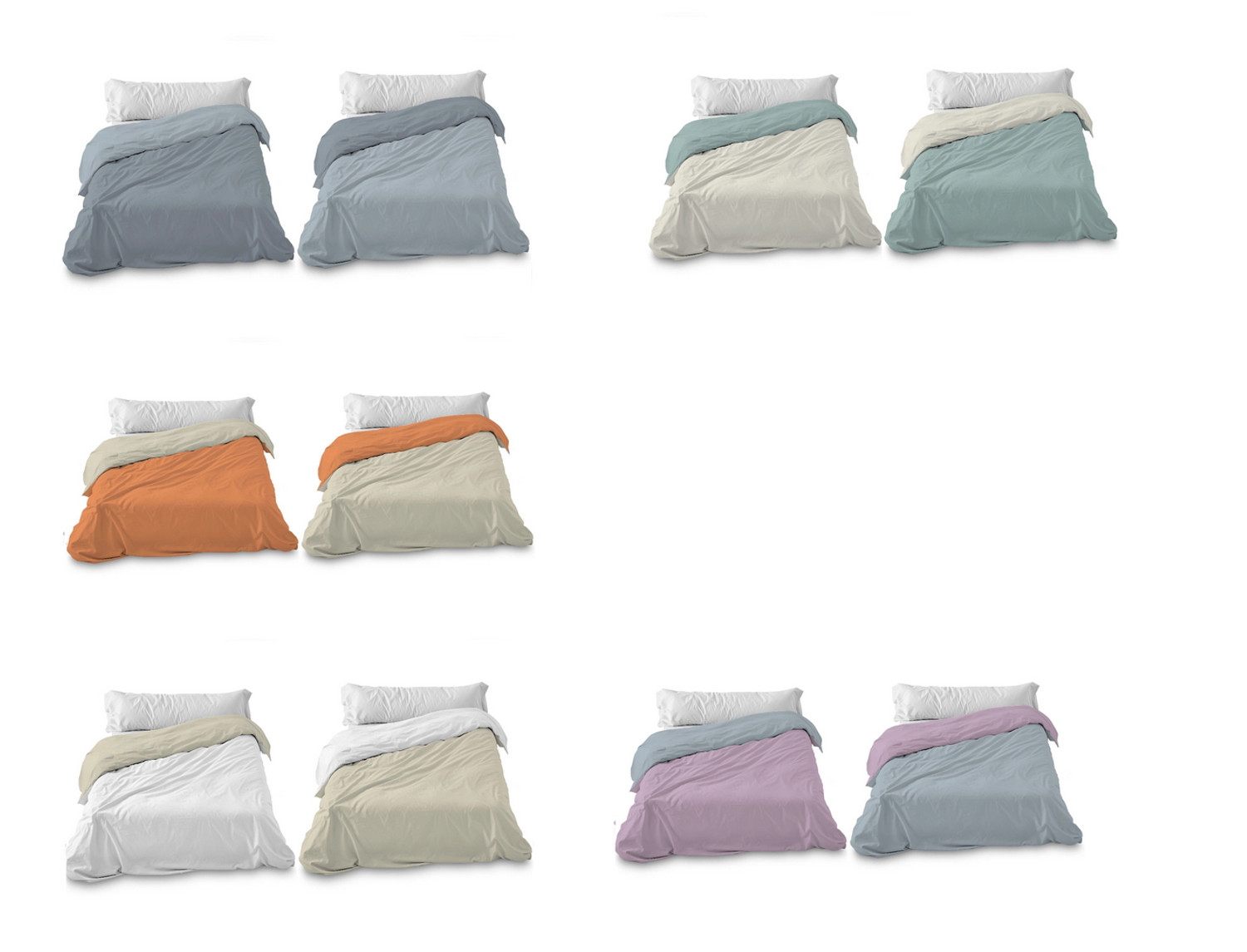 Estelia Funda nórdica Estelia Combi Bicolor reversible 100% Algodón 144 Hilos