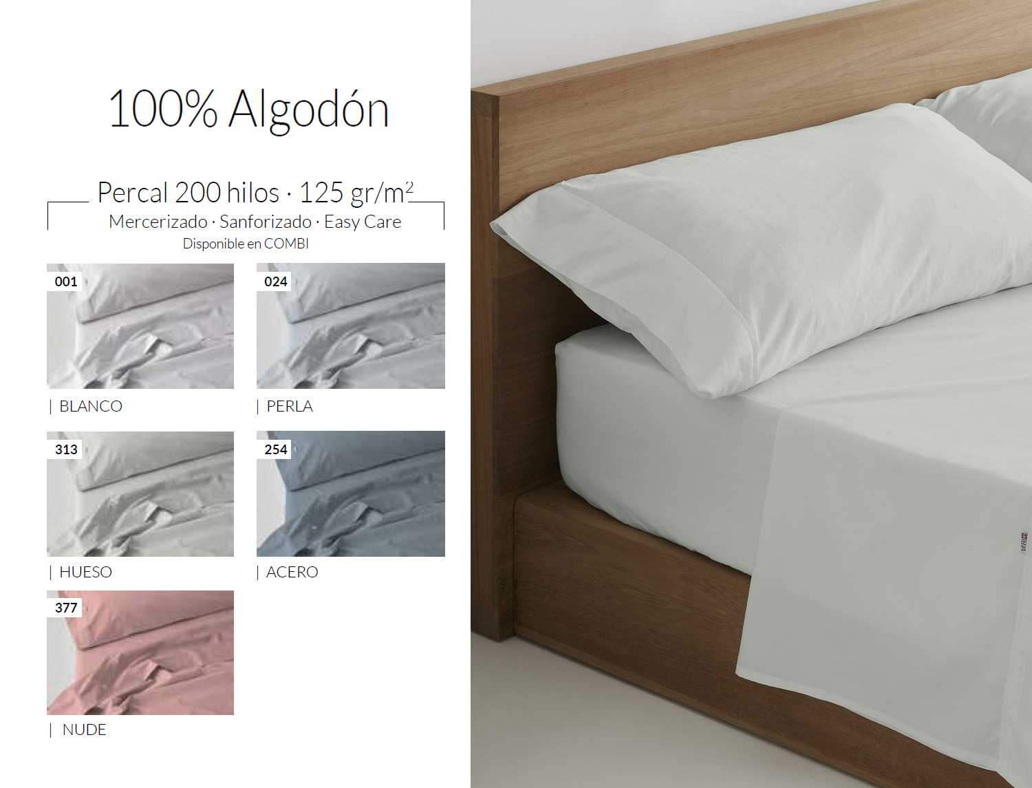 Estelia Juego de cama Estelia Biés 100% algodón percal 200 Hilos