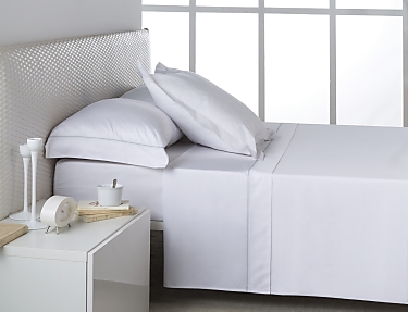 Estelia - Juego de cama Estelia Satén 300 Hilos Listado 100% algodón