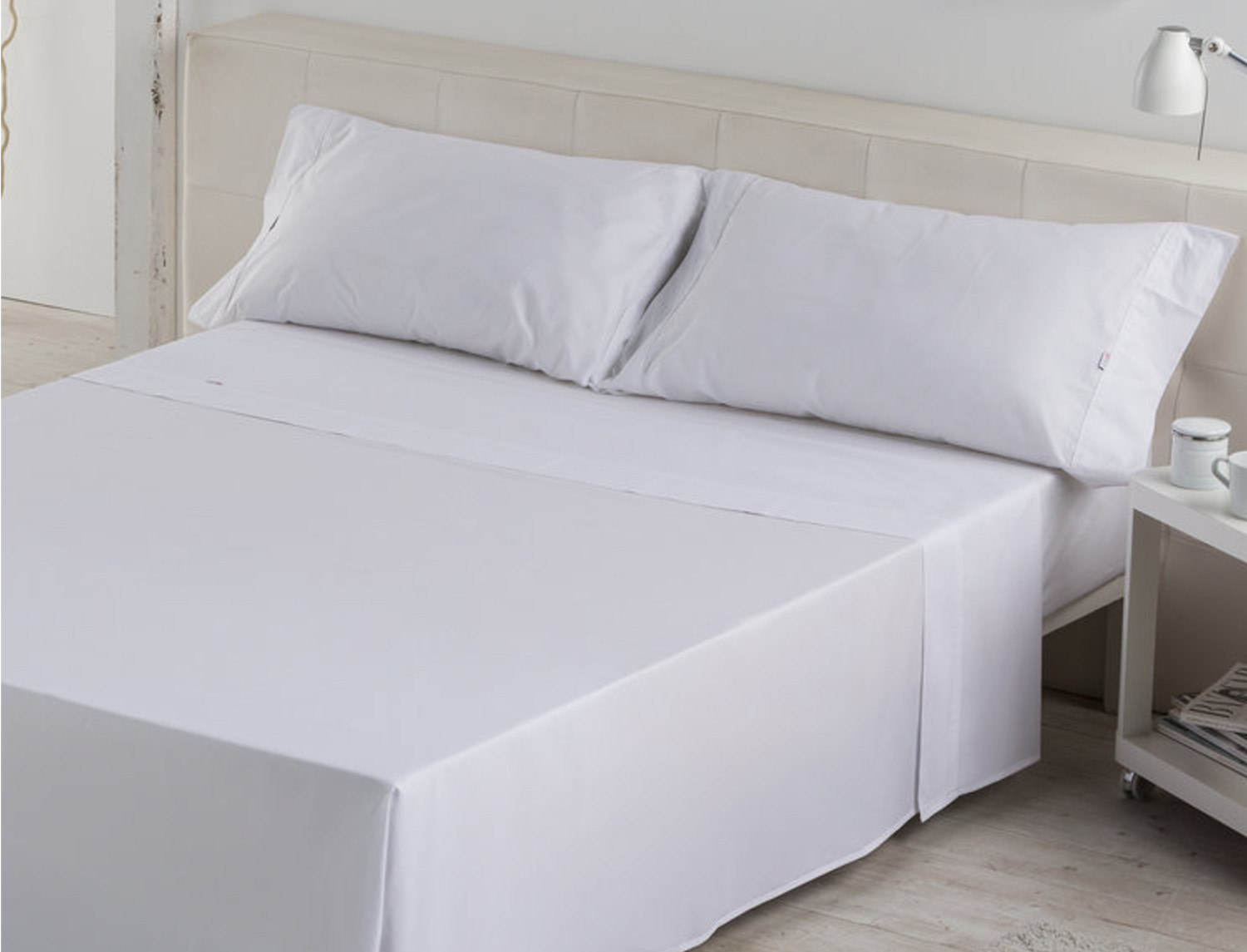 Estelia Juego de cama blanco Estelia hostelería 100% Algodón 144 hilos