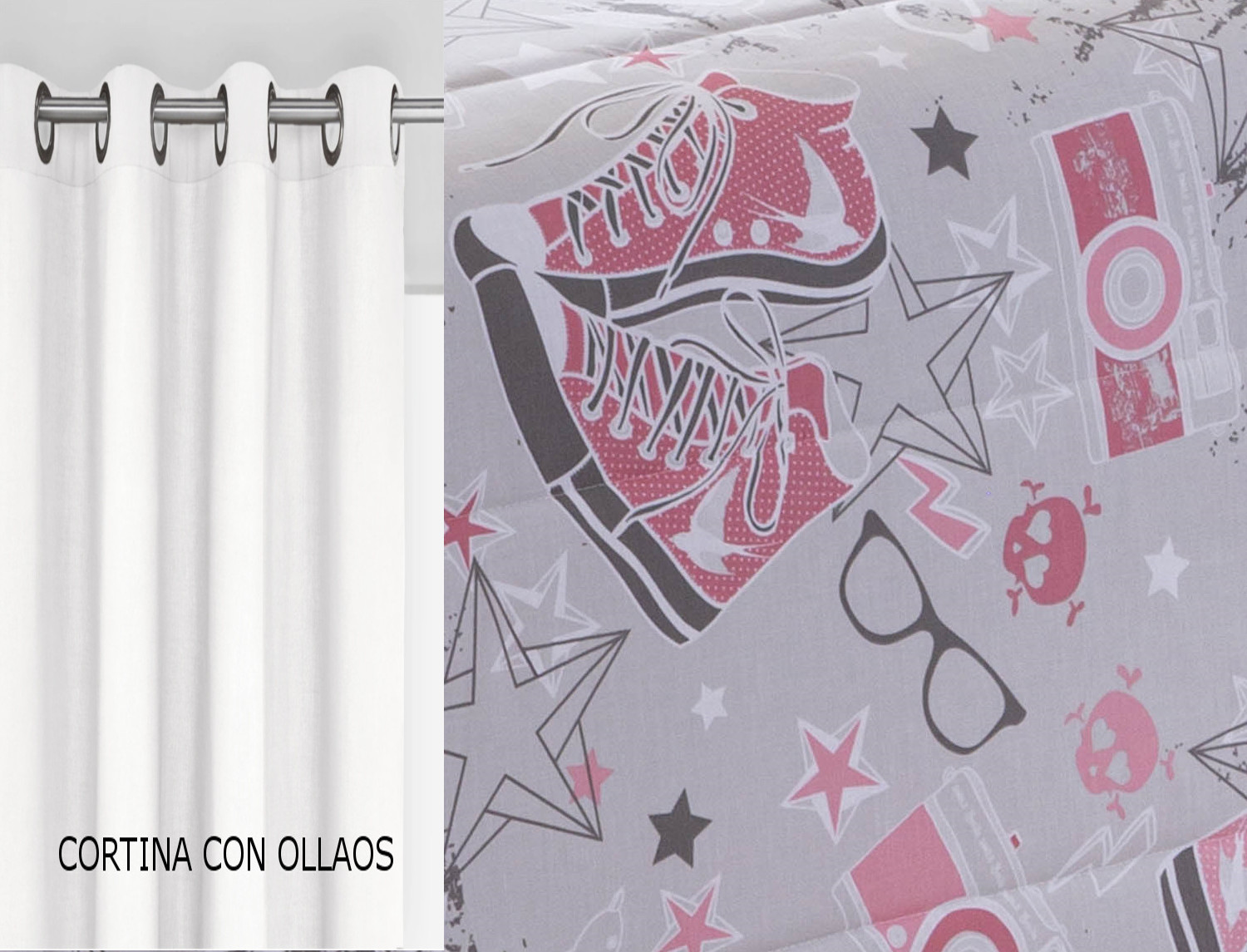 Confecciones Paula Cortina con ollaos Fashion