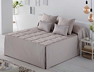 Colcha edredón Ferrara color Beige, Gris o Turquesa