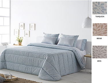 JVR - Edredón Conforter Nórdico Ferrara  color Beige, Gris o Turquesa