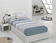 Edredón ajustable Coral color Azul o Malva