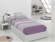 Edredón ajustable Coral color Azul o Malva