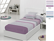 Edredón ajustable Coral color Azul o Malva