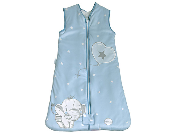 Pekebaby - Saco de dormir bebé 6-18 meses Elefantino Azul