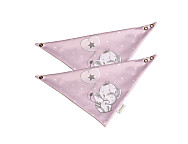 2 Baberos Bandana impermeables 149 Elefantino Rosa