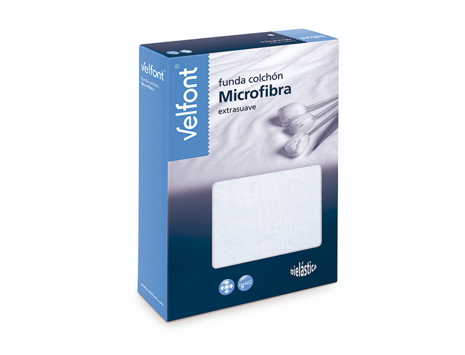 Velfont Funda de colchón bielástica rizo Microfibra
